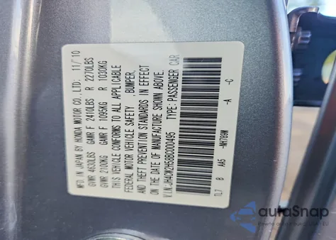 2011 Acura Tsx z USA, uszkodzony, nr VIN JH4CW2H58BC000495